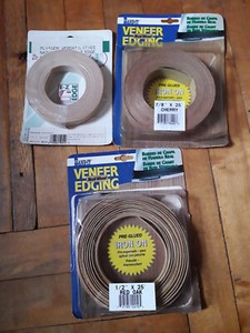 Veneer Edging Lot - Band-It and EZ Edge Pre-Glued, Various Sizes, New and Used