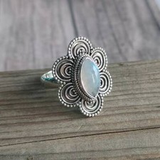 Rainbow Moonstone Ring,925 Sterling Silver,Handmade Ring,Gift,All Sizes 3 to 14