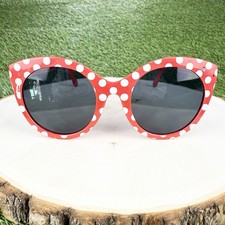 Minnie Mouse Polka Dot Sunglasses Disney Red White Arkaid Oversized Vacation