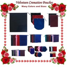 Velveteen Cremation Pouch, Pet Ashes Bag, Pet Loss, Many Sizes and Colors