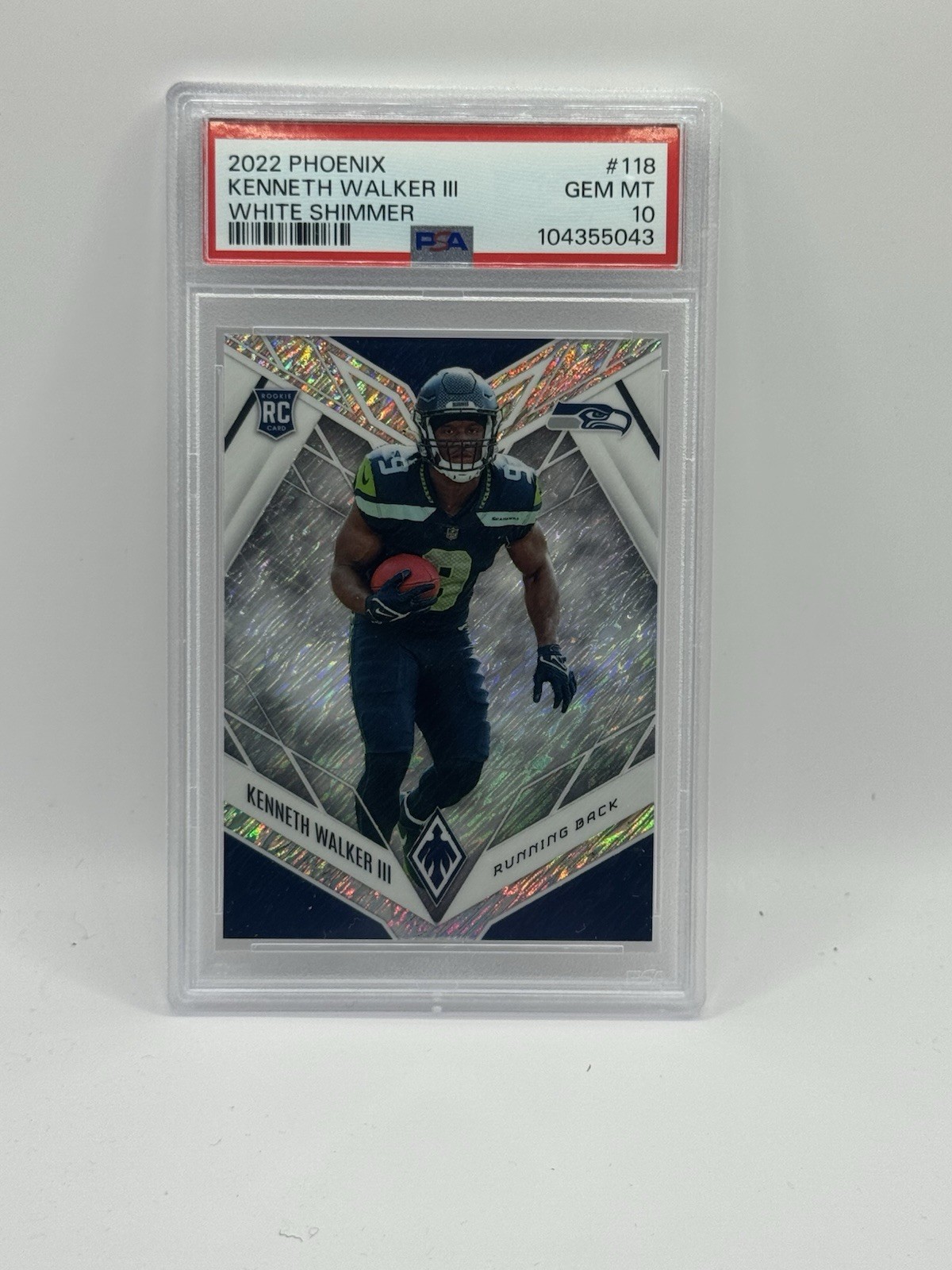 Kenneth Walker III Panini Phoenix #118 White Shimmer