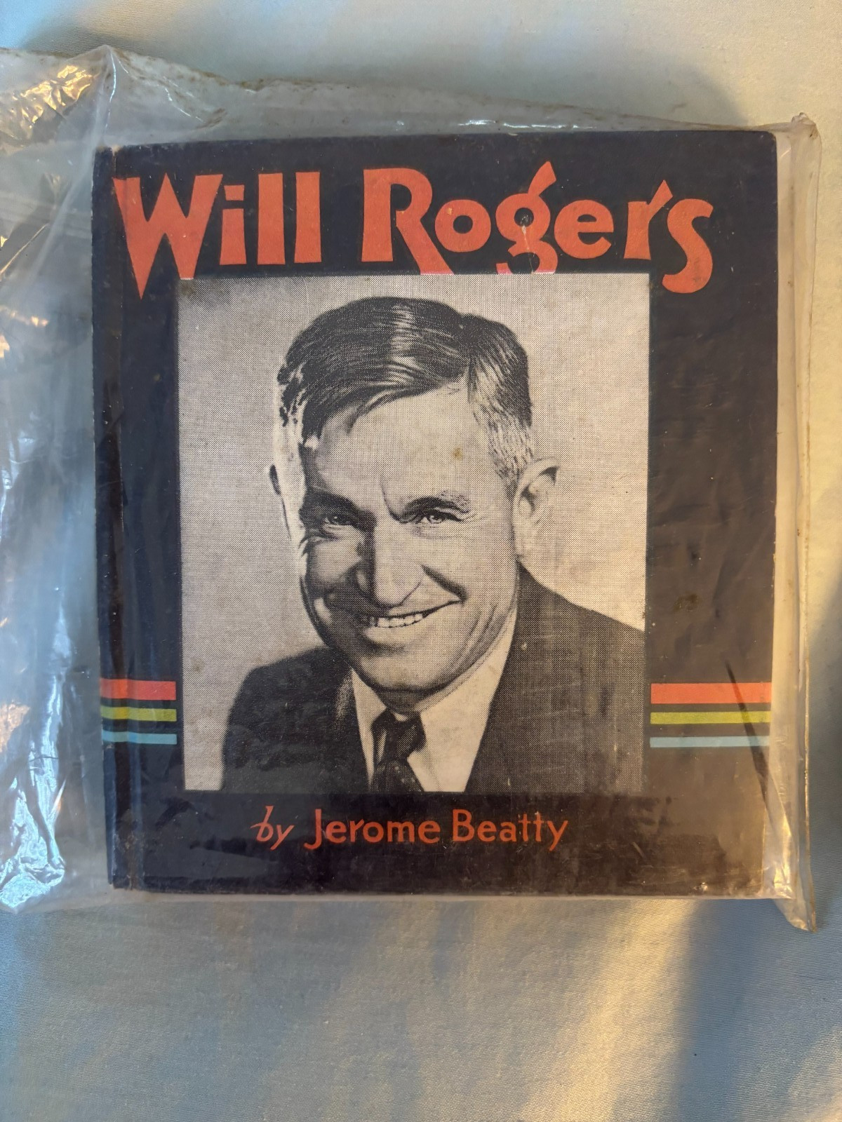 Will Rogers - Saalfield card covers - movie tie-in VG 1935 scrape on back cover