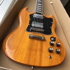 On Sale Brown SG Style Electric Guitar Rosewood Fingerboard Chrome Part US Ship