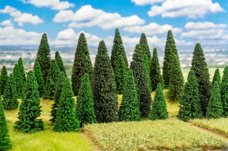 Faller 181543 - 100 Spruce Trees, Assorted - New