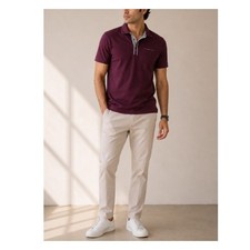 Hugo Boss Men's Plum Bellano 06 Regular Fit Short Sleeve Polo Shirt Size L