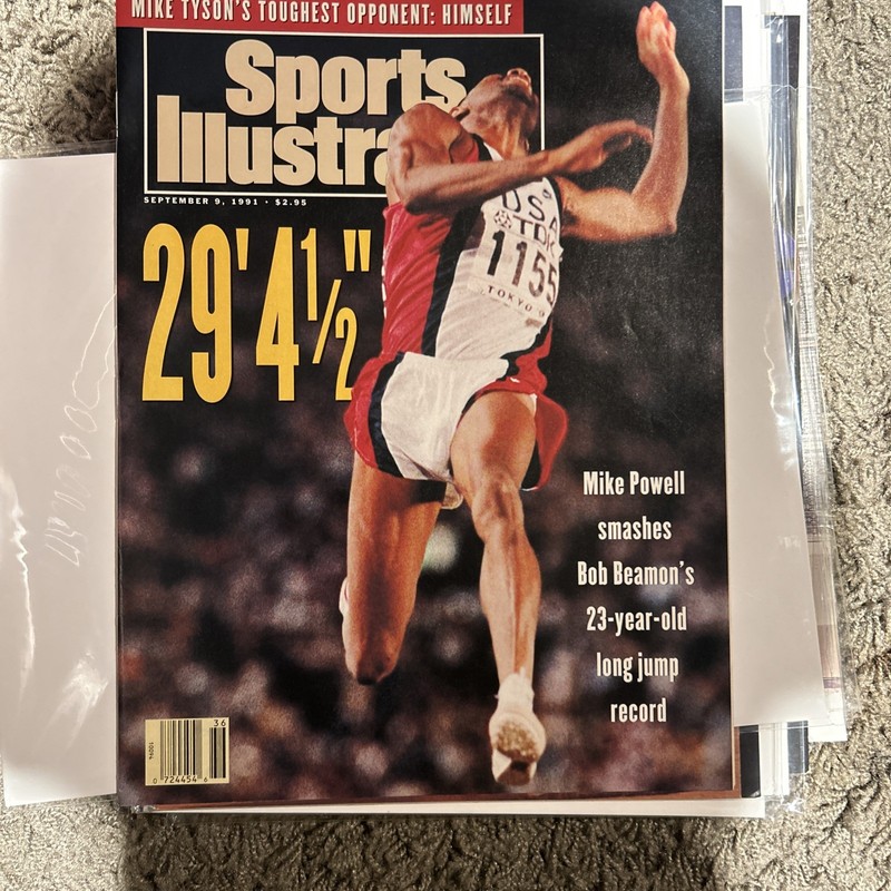 Sports Illustrated September 9 1991 Mike Powell 29' 4 1/2" Long Jump :NO LABEL 