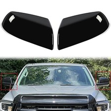 Caps Kit Compatible with Tundra Crewmax Sequoia Mirror Covers Glossy Black