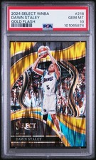 DAWN STALEY 2024 PANINI SELECT WNBA #216 GOLD FLASH /10 PSA 10 COURTSIDE POP 1🔥