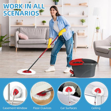 4 Pack Mop Heads Replacements Compatible with Vileda 1 Tank System | Mop Refi...