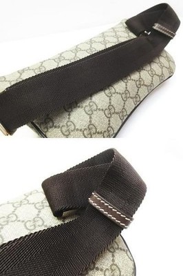 GUCCI GG Beige Waist Pouch Bum Bag Shoulder Belt Pack Women 233269