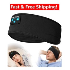 Bluetooth Sleep Headphones & Sports Headband - 10H Playtime, DeepBlack Elegance