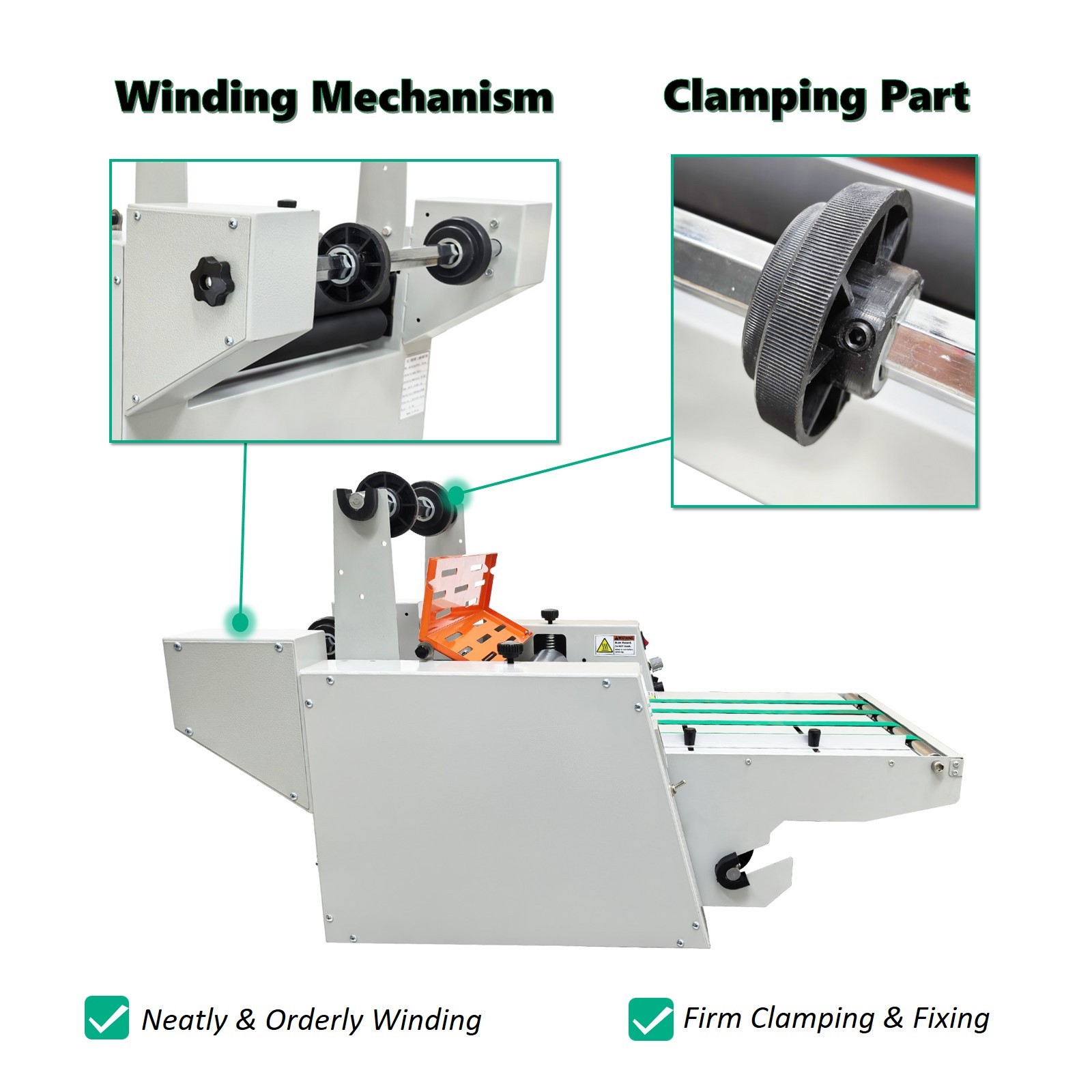 13'' Electric Steel Roller Thermal Laminator Single&Double Sided Laminating 110V