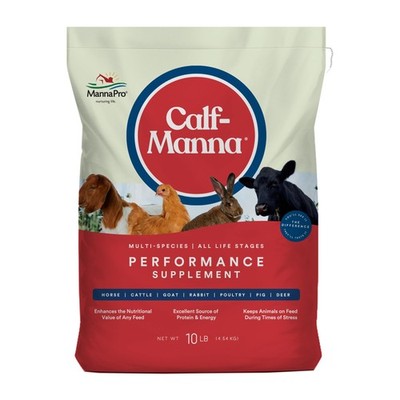 Manna Pro Calf-Manna, Multi-Species Performance 10 Pound (Pack of 1), Brown