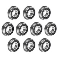 10pcs F6001-2RS Flanged Ball Bearing - 12mm X28mm X8mm Gcr15 Flange Bearings P0