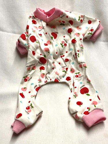 Small Dog Pink Cherry PJs- Size S