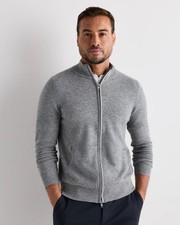 Quince Grey Mongolian Cashmere Full Zip Mens ...