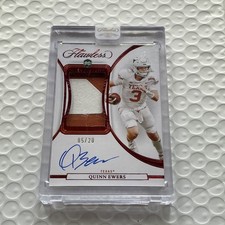 2023 Panini Flawless Collegiate Quinn Ewers #PA-QEW Patch Auto /20 Encased (RC)