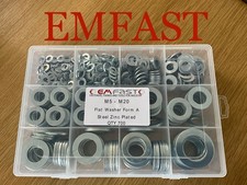 Selection Box of Metric Flat Washer Steel Zinc Plated Washers Assortment pack