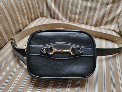 Steve Madden Bauchtasche Gürteltasche Schwarz Goldene Details