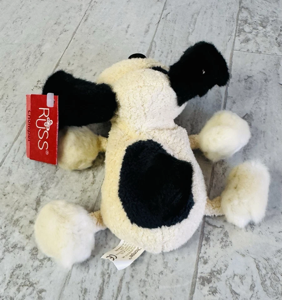 Vintage Luv Pets Russ Plush Chomper Dog Beanbag Htf Black And Cream  - Image 3 of 4