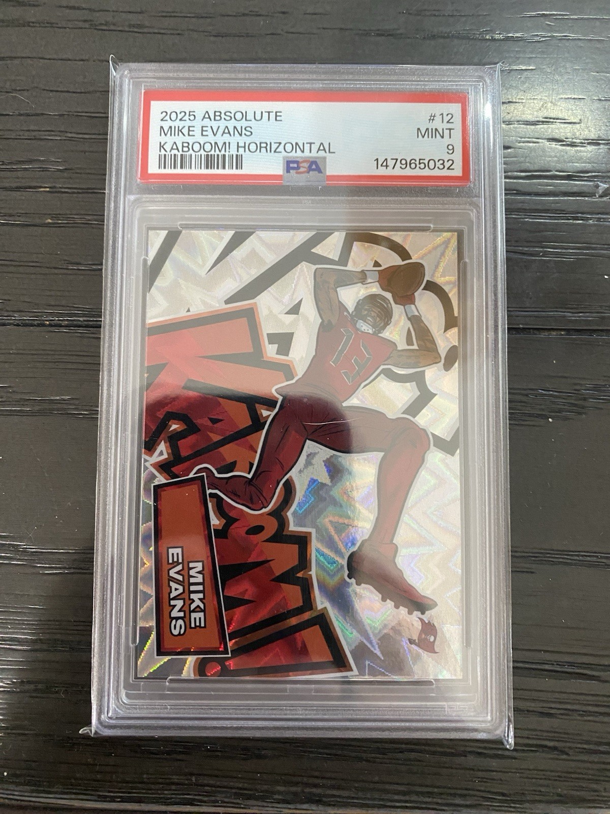2025 Panini Absolute #12 Mike Evans Kaboom Horizontal PSA 9