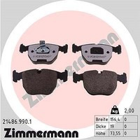 Zimmermann Bremsbelagsatz, Scheibenbremse Vorderachse U.A. FüR Alpina, BMW