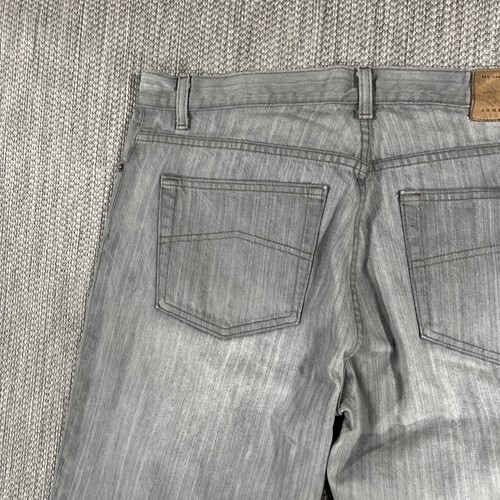 Armani Exchange VTG 2000s Jeans Men's 34X30 Gray Made in USA J101 Boot Cut Denim - Picture 12 of 14