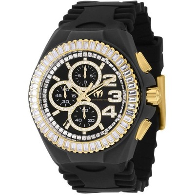 Technomarine Men's Watch Cruise Quartz Chrono Black Silicone Strap TM-121187