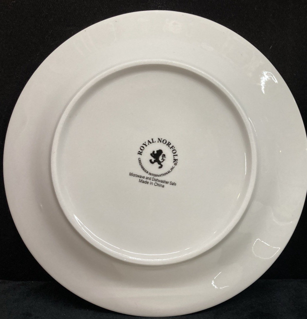 Royal Norfolk Bumble Bee Flower Dinner and Salad Plates Set of 8