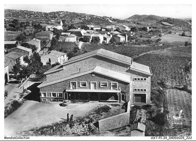 AXTP1-0112-34 - CAZEDARNES - By plane above - The cooperative cellar