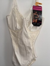MAIDENFORM 1456 Sz :36DD ULTRA FIRM BUILT IN BRA BODY SHAPER 76 Nylon-24 Lycra