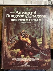 Advanced Dungeons and Dragons Monster Manual II by Gary Gygax (1983, Hardcover)