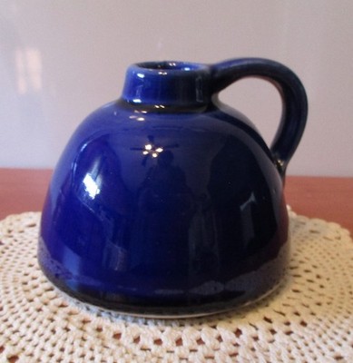 2011 Millner Stockholm Institute Blue Pottery Jug With Handle. 3 1/2'' x 4''