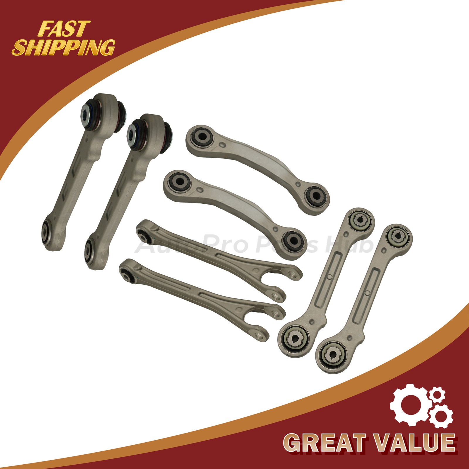 NEW 8PCS Fits 2017+ Maserati Levante Rear Suspension Control Arm Kit
