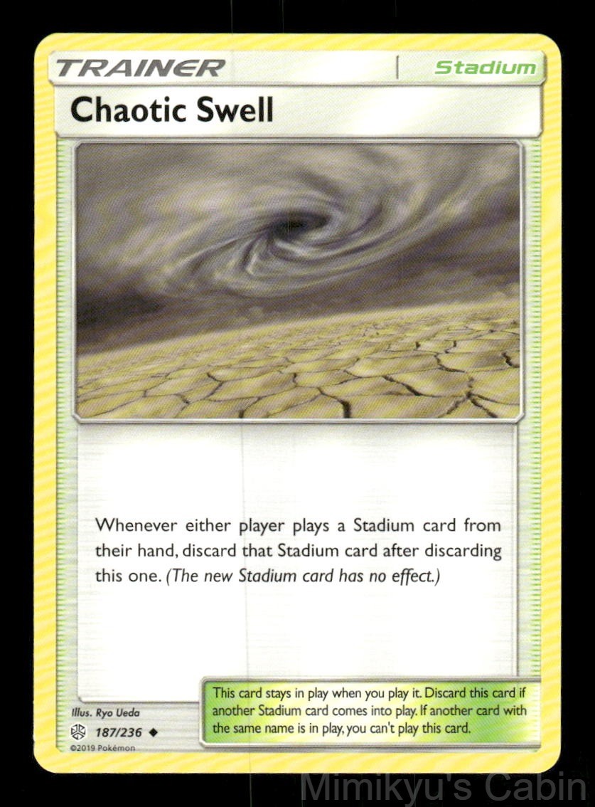 CHAOTIC SWELL 187/236 UNCOMMON COSMIC ECLIPSE POKEMON NM