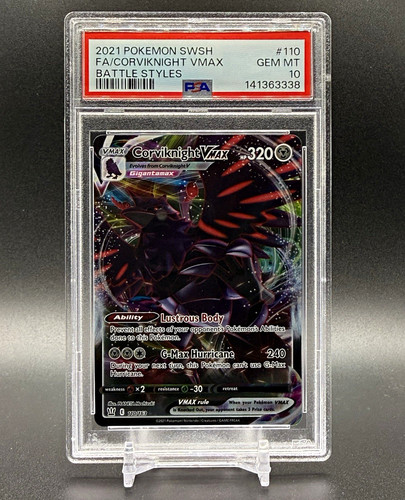 Corviknight VMAX PSA 10 110/163 SWSH05 Battle Styles Full Art Holo