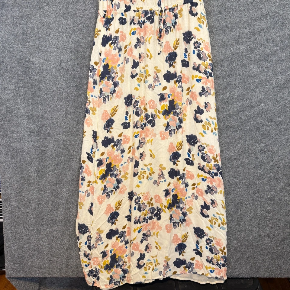 Lucky Brand Dress Womens Large Floral Maxi Sleeveless Pockets Cinch Waist Boho - Image 3 of 4