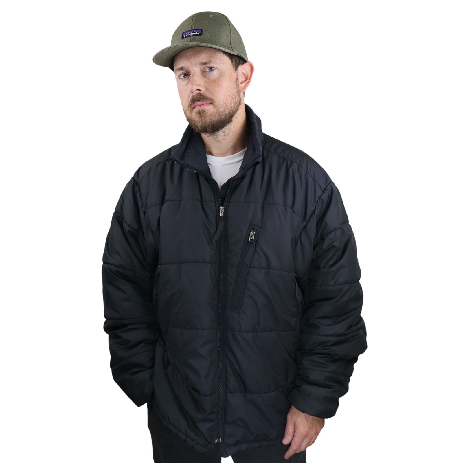 Vintage Patagonia Puff Jacket Mens XL Mars Black Das Parka Puff-Ball Puffer Coat