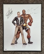 mike tyson & stan lee signed 16x20 photo psa/dna coa limited edition auto'd #/50