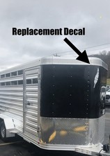 Featherlite Aluminum Trailer Leaf Logo Decal Black 24” Replacement Sticker White