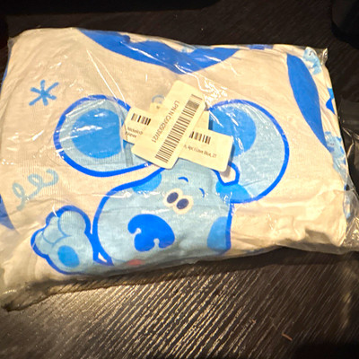 Blue's Clues Blue Twin Fitted Sheet Cotton 90x190cm Blue/White OEKO-TEX