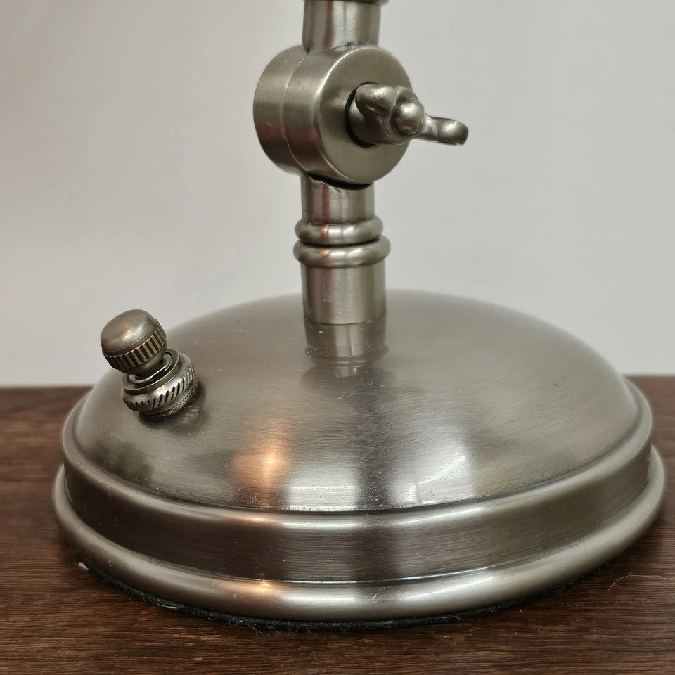 Pottery Barn Adjustable Brushed Nickel Desk Lamp Model 6177653 - Image 4 of 4