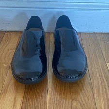 Fitflop Superloafer Black Patent Leather Comfort Clogs Size US 6.5 UK 4.5