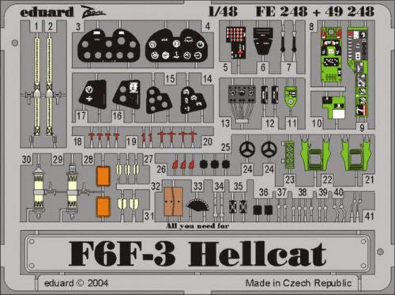 Eduard FE248 1:48 Grumman F6F-3 Hellcat
