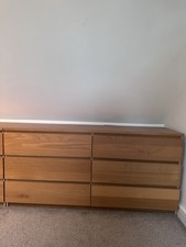 IKEA Malm 6-Piece Chest of Drawers, Oak Veneer