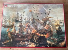 Vintage The Battle of Gibraltar 2000 Piece Jigsaw Puzzles by Jumbo