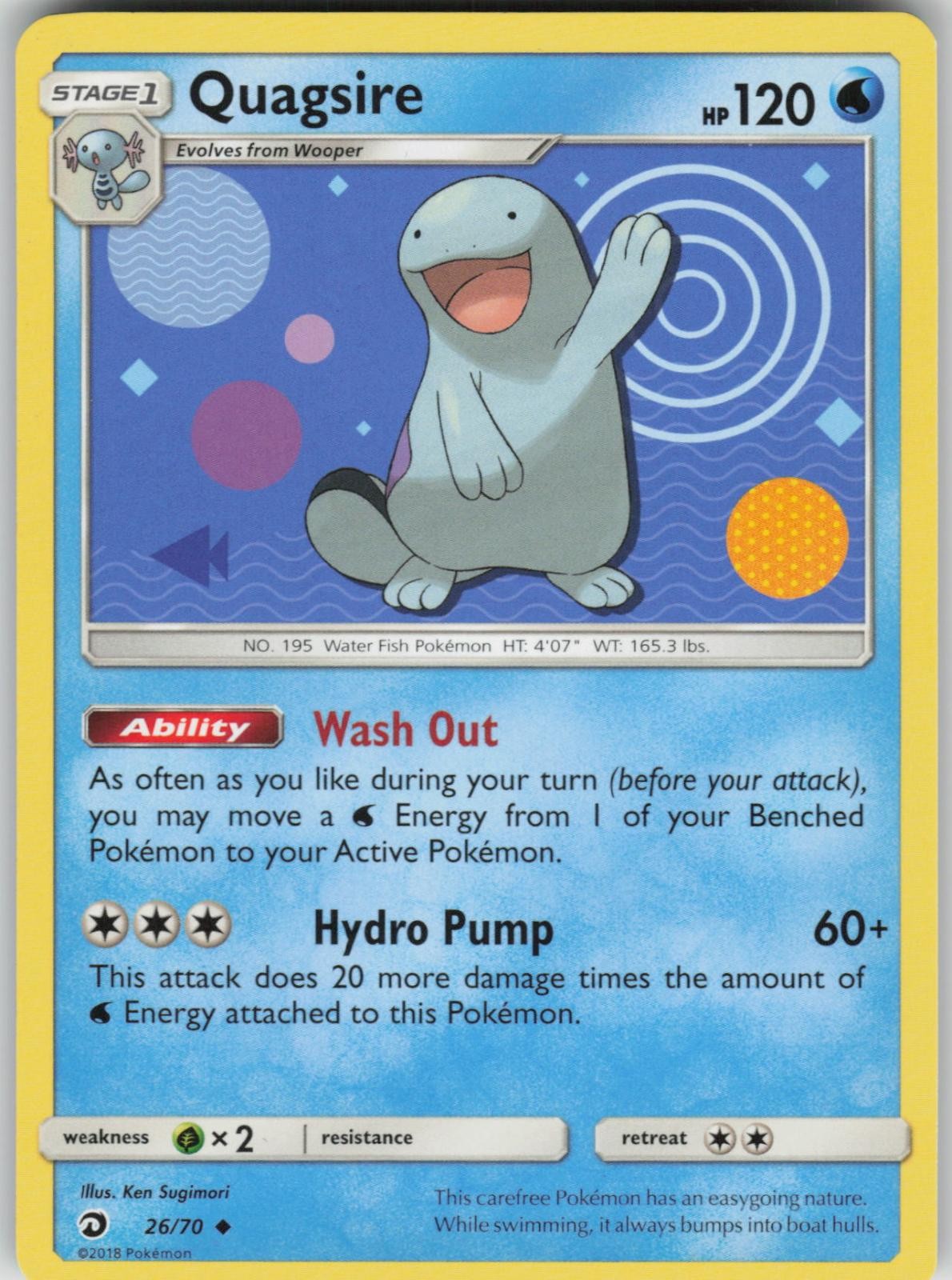 Quagsire 26/70 Dragon Majesty Pokemon LP