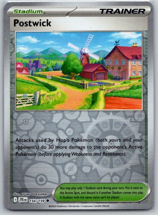 Postwick 154/159 Uncommon Journey Together Pokemon Reverse Holo Near Mint