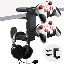 Premium Headset Stand Gaming Headphone Controller Holder - 360 Black