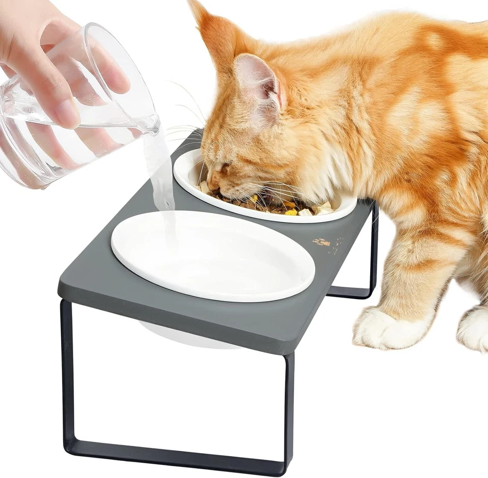 Moderne Futterstation für Katzen - Ergonomisch mit Rutschfester Unterlage - Bild 3 von 4